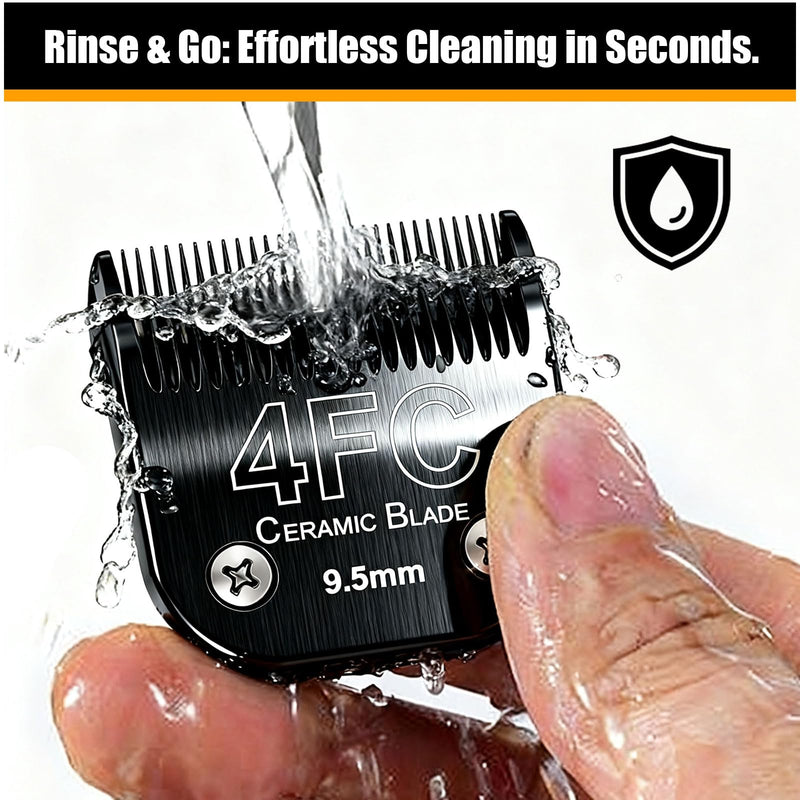 Dog Grooming Clipper Blades Replacement Compatible with Andis Dog Clippers,Most OsterA5, Wahl KM Series Pet Clippers (Black(4FC)) Black(4FC)