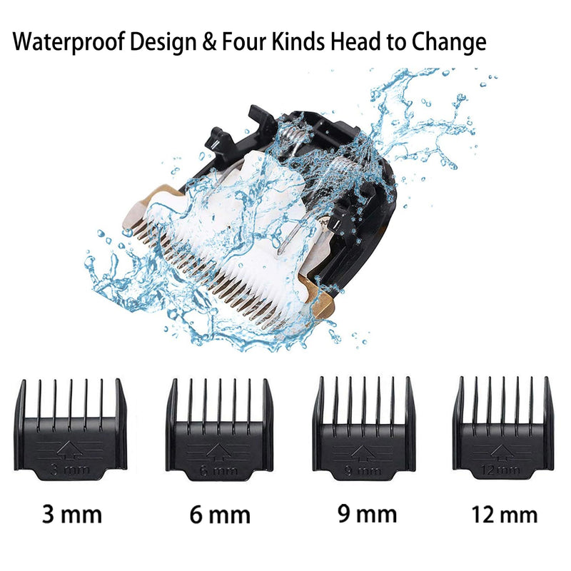 Dog Grooming Kit Clippers, Low Noise, Electric Quiet, Rechargeable, Cordless, Pet Hair Thick Coats Clippers Trimmers Set, Suitable for Dogs, Cats, and Other Pets(Grey) Grey - PawsPlanet Australia
