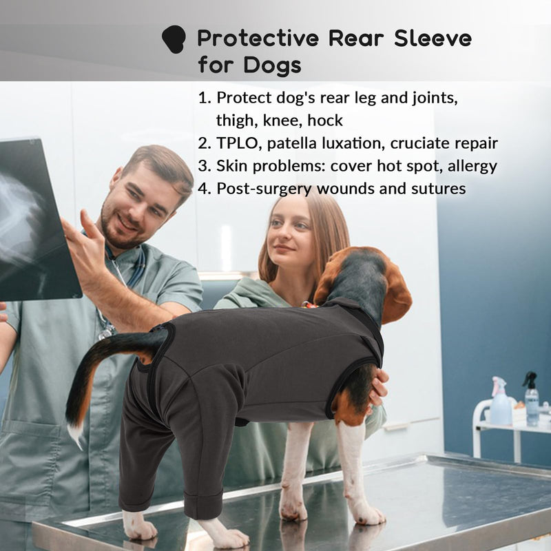PUMYPOREITY Dog Surgery Recovery Suit with Legs, Dog Castration Recovery Suit Male Anti Licking Protection Sleeve Prevent Licking Stitches(Grey, 3XL) Grey