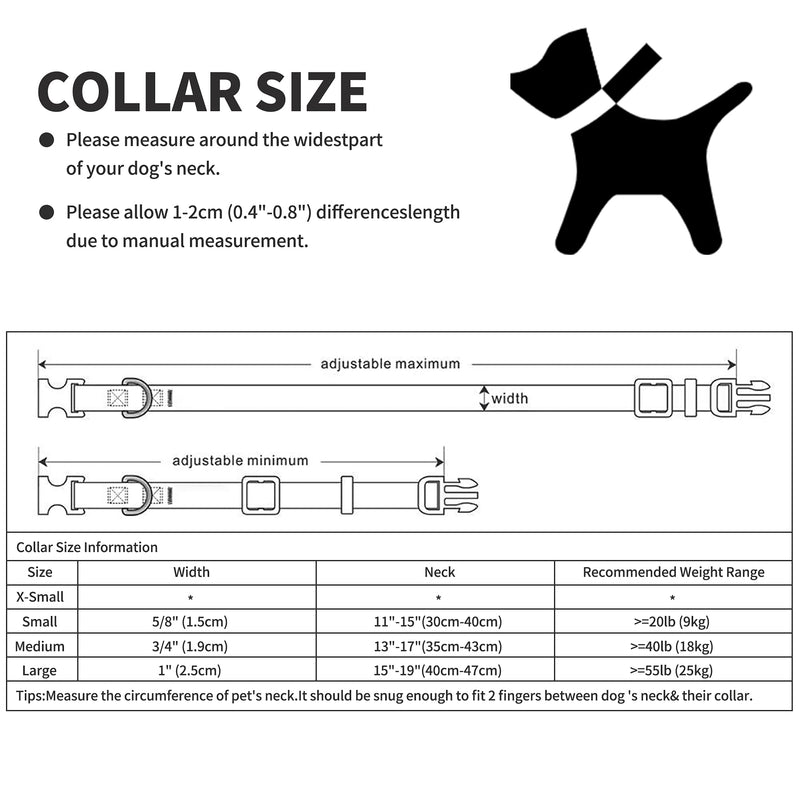 Mile High Life | Genuine Leather Dog Collar | Stainless Steel Pin Buckle Ring Dog Collar | Soft and Strong Poly Cotton Fabric | Variety Colors Small (Pack of 1) Cotton Fabric-Khaki - PawsPlanet Australia