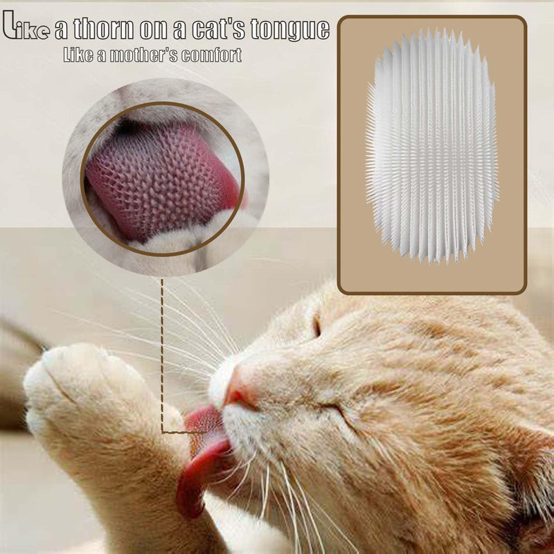 SoarExcelleryy Soft Fur Cat Brush - Over 1000 gentle cat tongue brushes with prickly serrations, suitable for sensitive cats - comfortable, lightweight, gentle, perfect for enhancing intimacy, white - PawsPlanet Australia