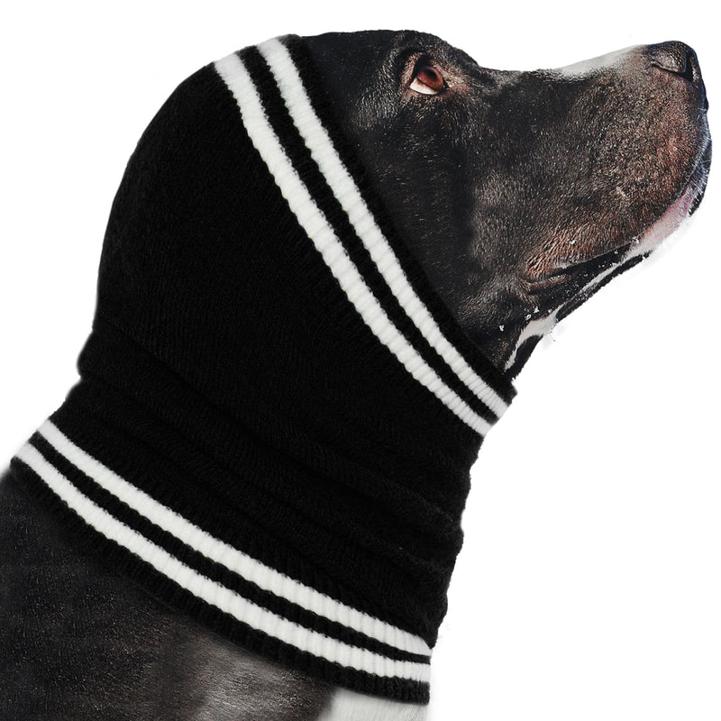 Nanaki Dog Ear Covers for Noise Bath No Flap Ear Wraps for Dogs Hematoma Dog Fireworks Anxiety Relief Calming Hoodie Dog Grooming Ear Cover Dog Head Wrap Force Drying Thunderstorm Quiet Ears for Dogs L(Head Circumference: 18.1"-27.6") Black - PawsPlanet Australia