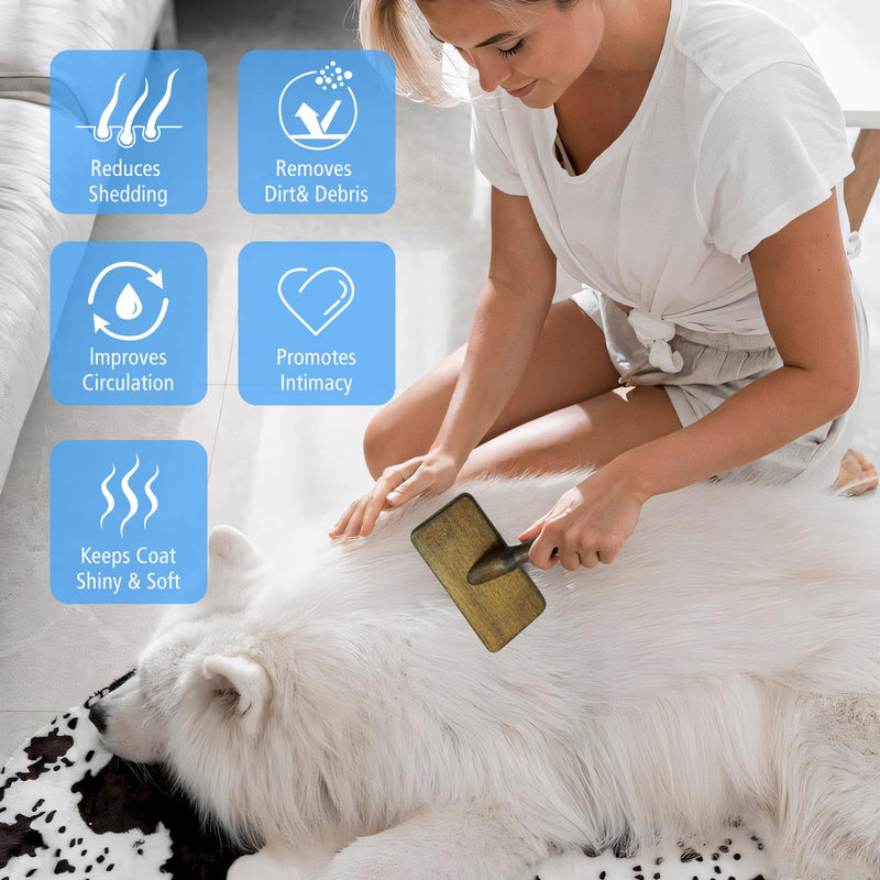 Dog Slicker Brush, Large Dog Brush, Professional Doodles Brush, for Poodles, Goldendoodles and Labradoodles, Easy to Remove Tangles, Mats and Fluff - PawsPlanet Australia