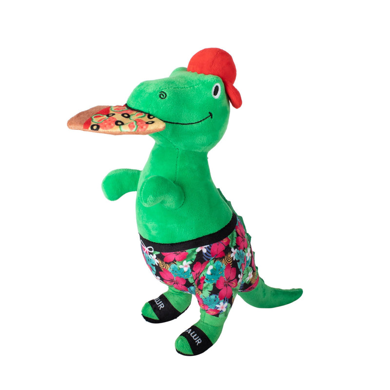 Fringe Studio "Pizzasaurus REX Plush Dog Toy, Pet Shop Collection (314431) Pizzasaurus Rex - PawsPlanet Australia
