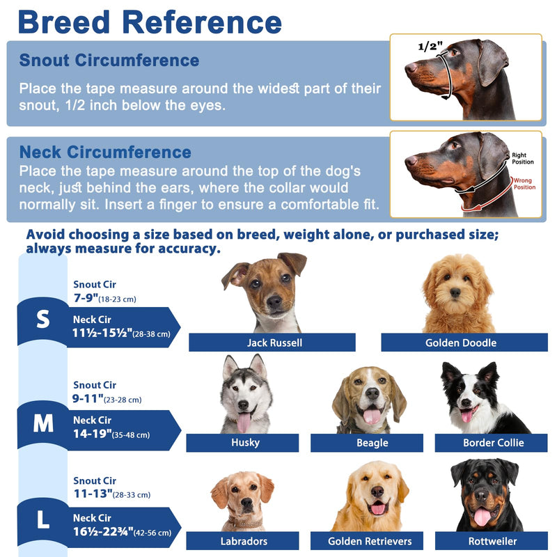 BARKLESS Dog Head Collar, Reflective Head Halter for Small Medium Large Dogs with Soft Padding, No Pull Mouth Harness with Training Leash, Adjustable Muzzle Leash for Gentle Walking M (Snout 9-11 '') Black - PawsPlanet Australia