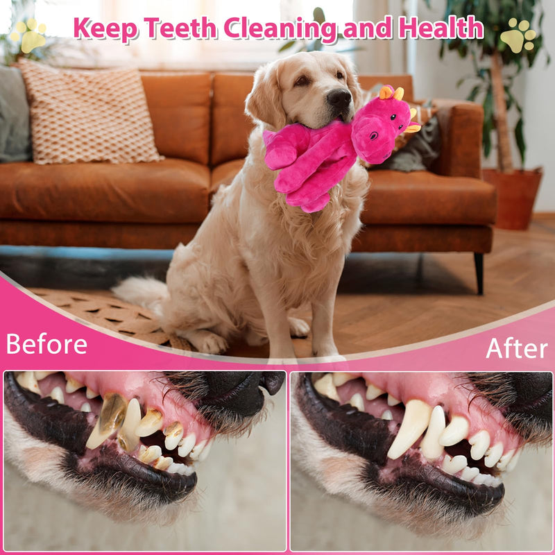 Dog Toys for Large Plush Dog Chew Toy with Squeaker and Crinkle Paper, Interactive Puppy Toys to Reduce Boredom and Anxiety, Tough Tug of War Pet Toys for Small, Medium and Large Dogs - PawsPlanet Australia