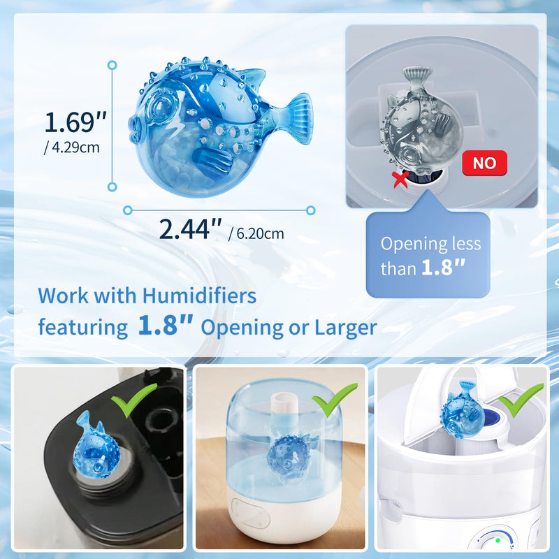 Humidifier Cleaner Fish 12-Pack for Most Humidifiers and Fish Tanks, Humidifier Cleaning Fish and Demineralization Cartridge for humidifiers, Tank Cleaner tablets, Purifies Water, Fights Slime & Odor - PawsPlanet Australia