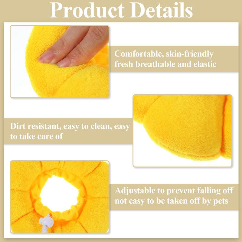 WLLHYF Cat Recovery Collar Cute Sunflower Cat Cone Collar Soft Lightweight Adjustable Kitten Collars Stop Licking Scratching After Surgery Grooming Neck Cone for Cats Puppies Small Animal Dogs