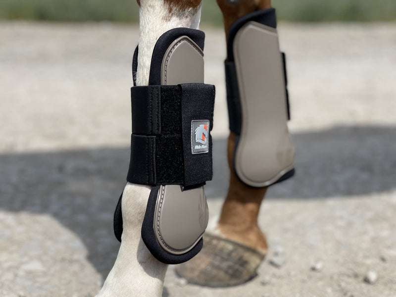 Ride Now Horse Tendon Boots Open Front/Fetlock Boot for Horse Set of 4 Cob Mocca