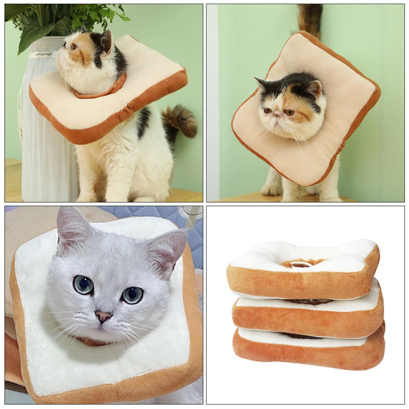 Cabilock bread-shaped cat collar made of cotton. Lightweight and soft cat collar. Protects wounds. Effective in the recovery of pet cats. Easy to put on.