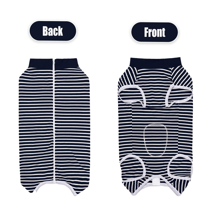 Dog Bodysuit - Post Surgery Recovery Suit for Male & Female Dogs - Alternative to Collar & Cone 5XL Navy