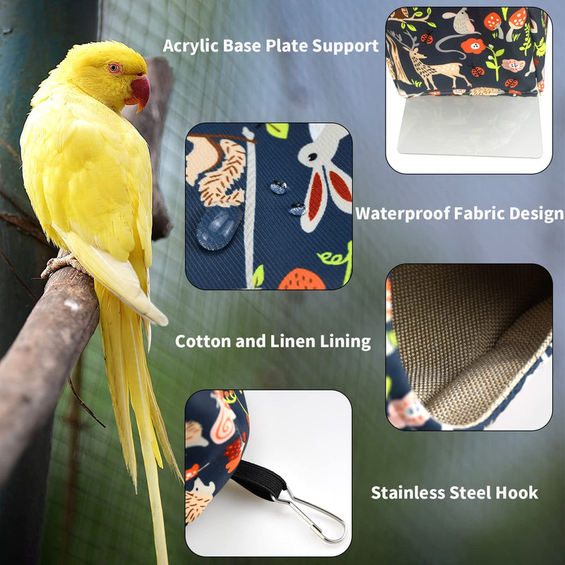 ShuRung Parrot Cockatiel Warm House Bird Nest Bed Winter Hanging Hammock Birds Sleeping Bed Parrot Hideway Bed Polyester Fabric for Parrot Parakeet Cockatiels Budgies Lovebird African Grey (S) S - PawsPlanet Australia