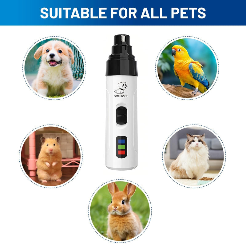 Electric Pet Nail Grinder - Electric Dog Nails Claws Grinders, Silent Diamond Bit Puppy Nails Clippers File Trimmer for Small Medium Large Breed Dogs and Cats Standard - PawsPlanet Australia