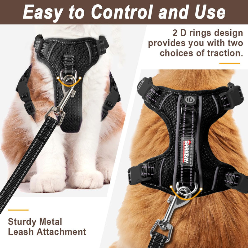 Cat Harness and Leash Set for Walking Escape Proof for Small Large cat Kitten Harness with ID tag Pocket (Black,XS) X-Small Black - PawsPlanet Australia