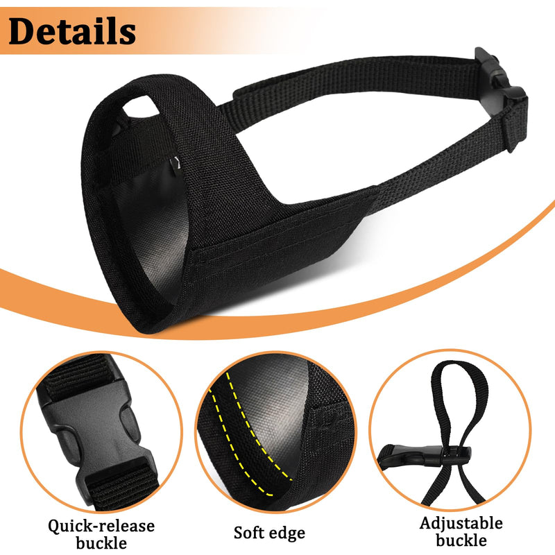 Basket Muzzle(BK-M) & Fabric Muzzle(XL) Set for Pitbull Rottweiler Anti Fighting Chewing - PawsPlanet Australia