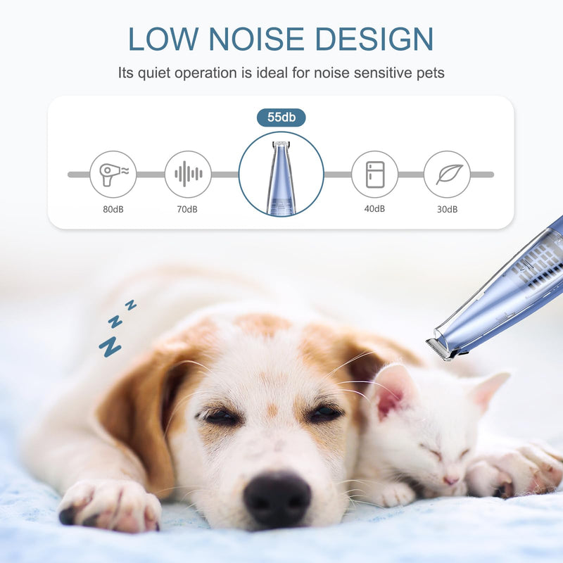 Upgraded Paw Hair Trimmer for Dogs, Rechargeable Dog Paw Trimmer, Snipping and Sucking, Cordless Electric Grooming Clippers, Two Modes, Small Pet Shave Trimmer for Cats Paws Face - PawsPlanet Australia