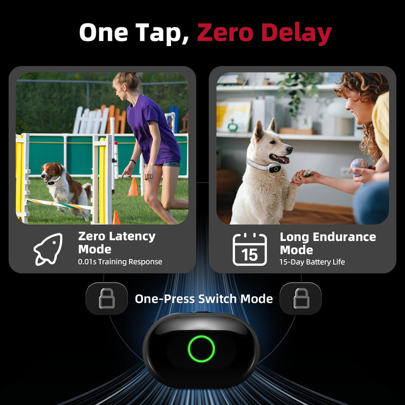 2025 Upgraded Shock Collar for Dogs, Dog Training Collar with Remote Control for Medium Large Dogs, 3 Training Modes - Beep, Vibration and Shock with Safety Lock, IPX7 Waterproof, Rechargeable,White White 15LBs+ - PawsPlanet Australia