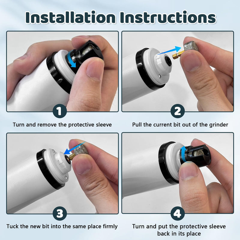 Dog Nail Grinders, Silent Groom Pro Nail Grinder with LED Lights, Professional 3-Speed Quiet & Low Vibration Electric Pet Nail Grinder for Safe Trimming of Cats and Small to Large Dogs - PawsPlanet Australia