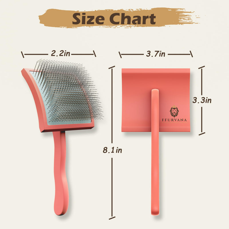 Slicker Brush for Dogs, for Golden Doodles with Long Hair, for Large Pet Dogs, Grooming Pet Hair - red（Large）