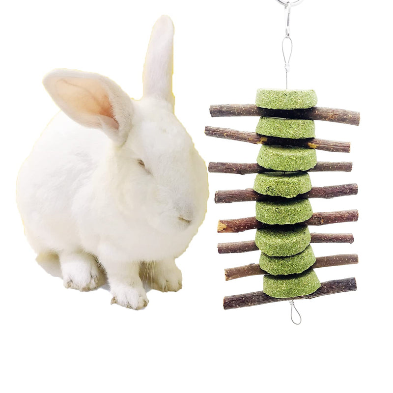 3 Pcs Bunny Chew Toys, Rabbit Chew Toys for Teeth Grinding, Natural Organic Apple Wood Stick for Improve Rabbits Guinea Pigs Hamsters Dental Health