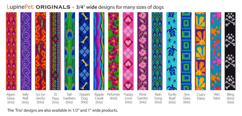 Lupine Dog Leash 6-Foot by 3/4" Wide PetuniasÊ 3/4" wide by 6-feet long - PawsPlanet Australia