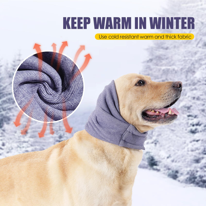 Dog Thunder Ear Muffs,Dog Calming Hoodie No Flap Ear Wraps for Dogs Hematoma Healing,Dog No Flap Noise Protection Ear Wrap Relieve Anxiety,Dog Ear Cover The Grooming (Light Purple, Medium) Light purple - PawsPlanet Australia