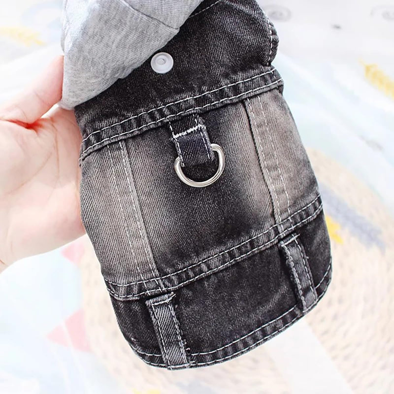 Puppy Harness Jacket for Small Dogs - Breathable Soft Dog Clothes with D-Ring for Leash, Lightweight Comfort Vest for Small Breed Puppies, Cats X-Small Black hoodies - PawsPlanet Australia