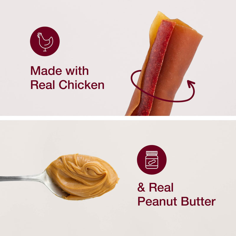 SmartBones SmartSticks with Real Peanut Butter, Rawhide-Free Chews, 25 Count 1.1 Pound (Pack of 25) - PawsPlanet Australia