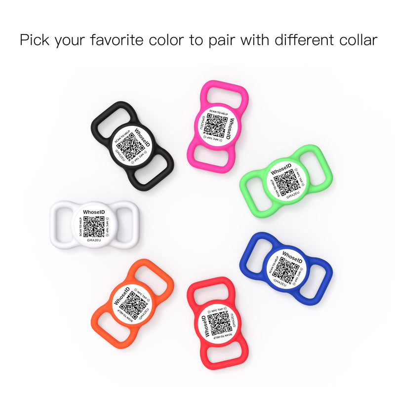 QR Code Dog Tag with NFC, Personalized Pet ID Tag, Silent Dog ID Tag, Modifiable Pet Online Profile, Multiple Emergency Contact, Scan QR Code Send Pet GPS Location Email (Regular, Black&White) Regular - PawsPlanet Australia