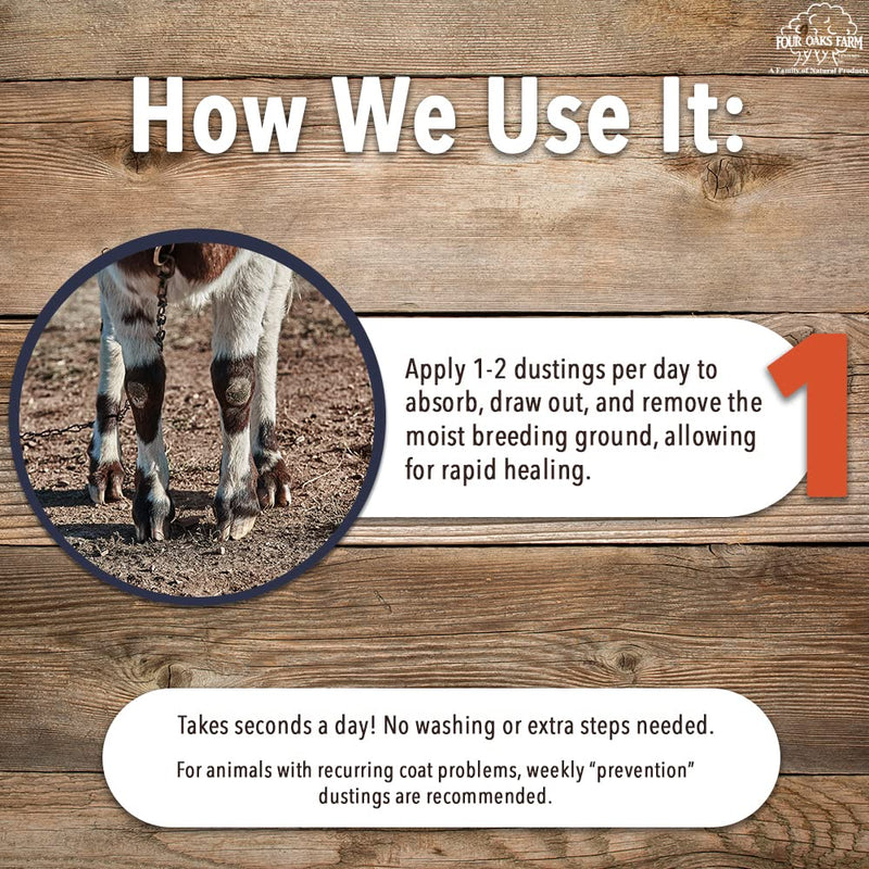 Goat Hoof & Coat Powder - Wound Care, Heals/Prevents Foot Rot, Skin Problems - All Natural, Non-Caustic, Easy to Use (2.5 oz) 2.5OZ - PawsPlanet Australia