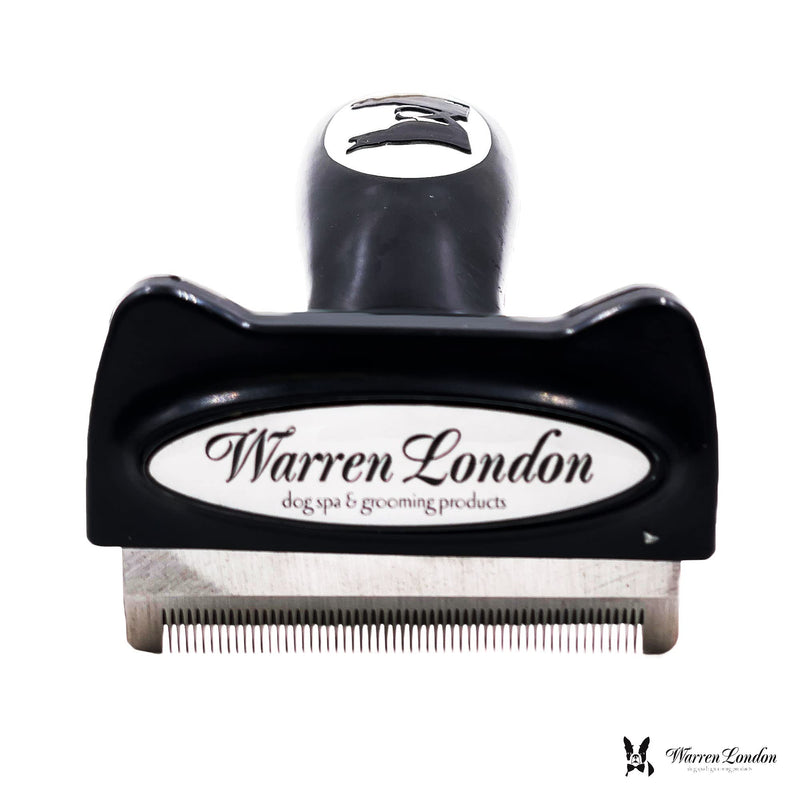Deshedding Dog Brush by Warren London | Stainless Steel Deshedding Tool | Short Hair - Medium Short Hair | Medium - PawsPlanet Australia