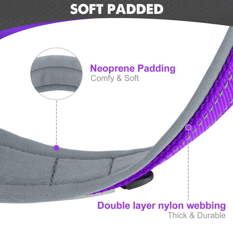 Joytale Dog Harness (Chest: 12-28"), Dog Collar and 6FT x 1" Wide Dog Leash Set, Reflective Neoprene Padded Collar and Leash, and Adjustable Soft Harness with Handle for Dogs - PawsPlanet Australia