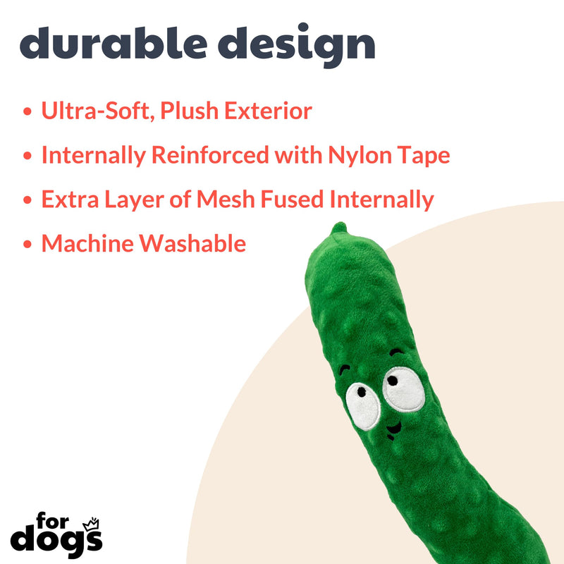 Huxley & Kent for Dogs | Dell Pickle (Small) | Funny Dog Toy | Power Plush Dog Toy with Squeaker | Dog Gift | Fun, Durable | H&K Squeaky Dog Toy Small - PawsPlanet Australia