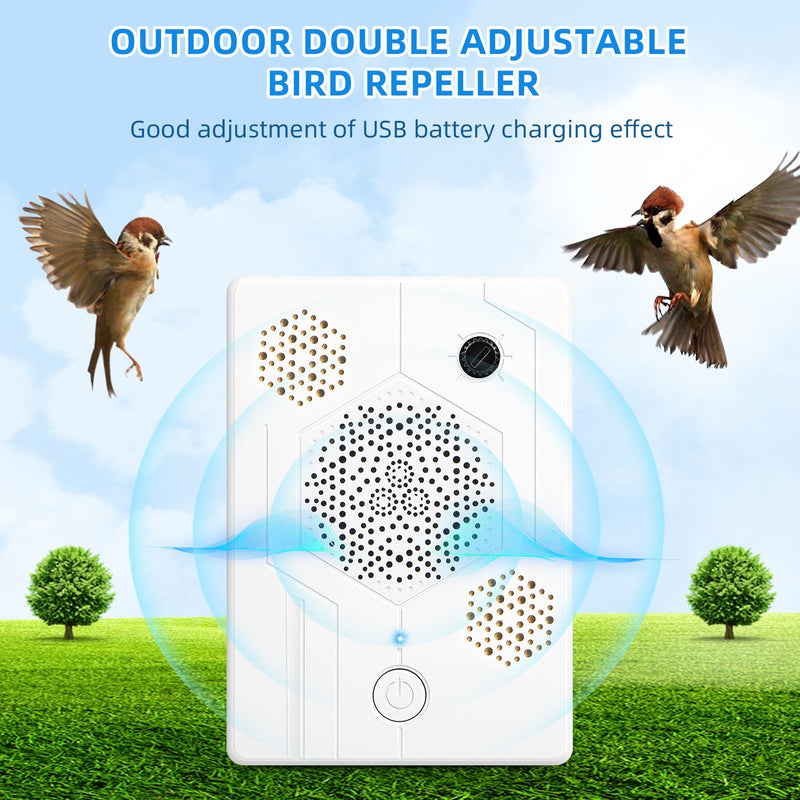 2026 Upgraded Ultrasonic Bat Deterrent for Attic & Roof, Portable Rechargeable Bat Repellent for House Eaves, Safe Electronic Pest Control to Keep Bats Away from Porch & Indoor, 2 Pack - PawsPlanet Australia