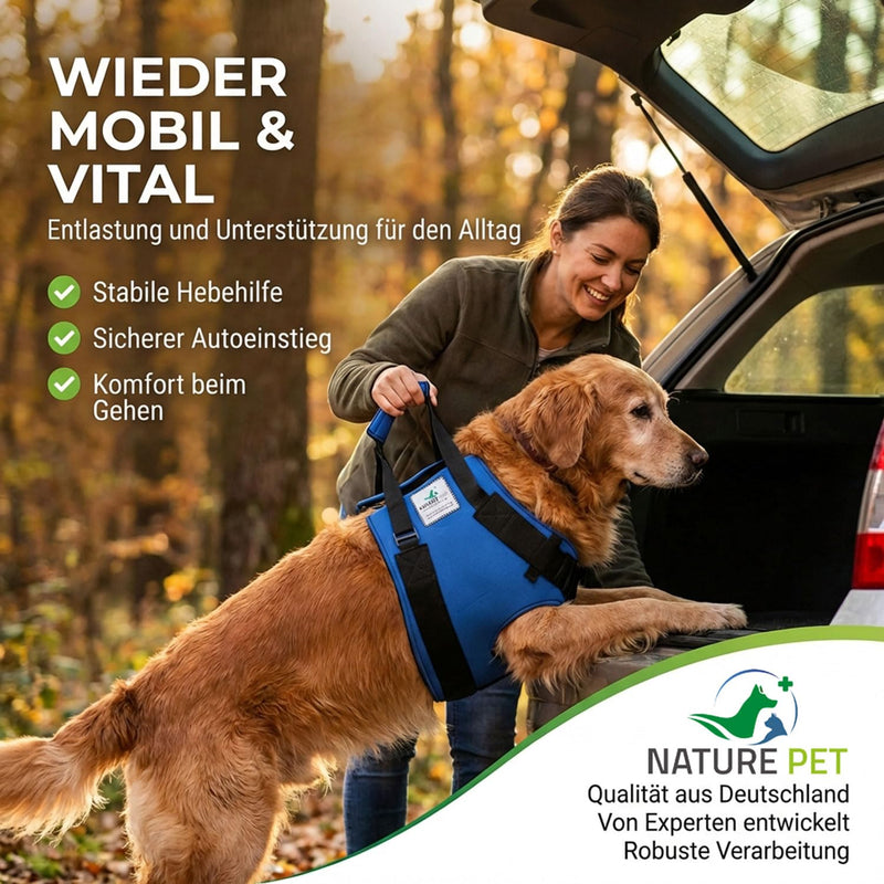 Pfaff medical dog carrier / lifting front harness for Elderly or Injured Dogs (large) L Black