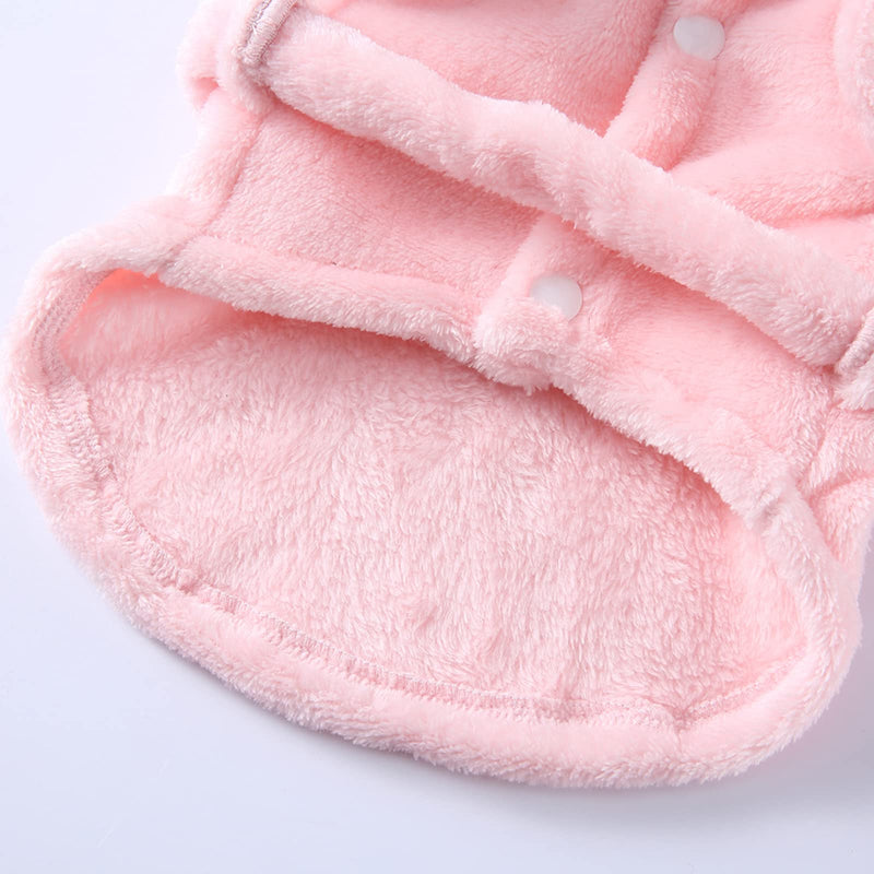 Petyoung Pet Bathrobe Dog Pajama Thickened Hooded Bathrobe Quick Drying and Super Absorbent Dog Bath Towel Soft Pet Nightwear for Puppy Small Dogs Cats Pink Medium - PawsPlanet Australia