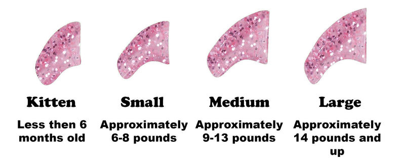 Soft Nail Caps for Cat Claws Pink Glitter Small - PawsPlanet Australia