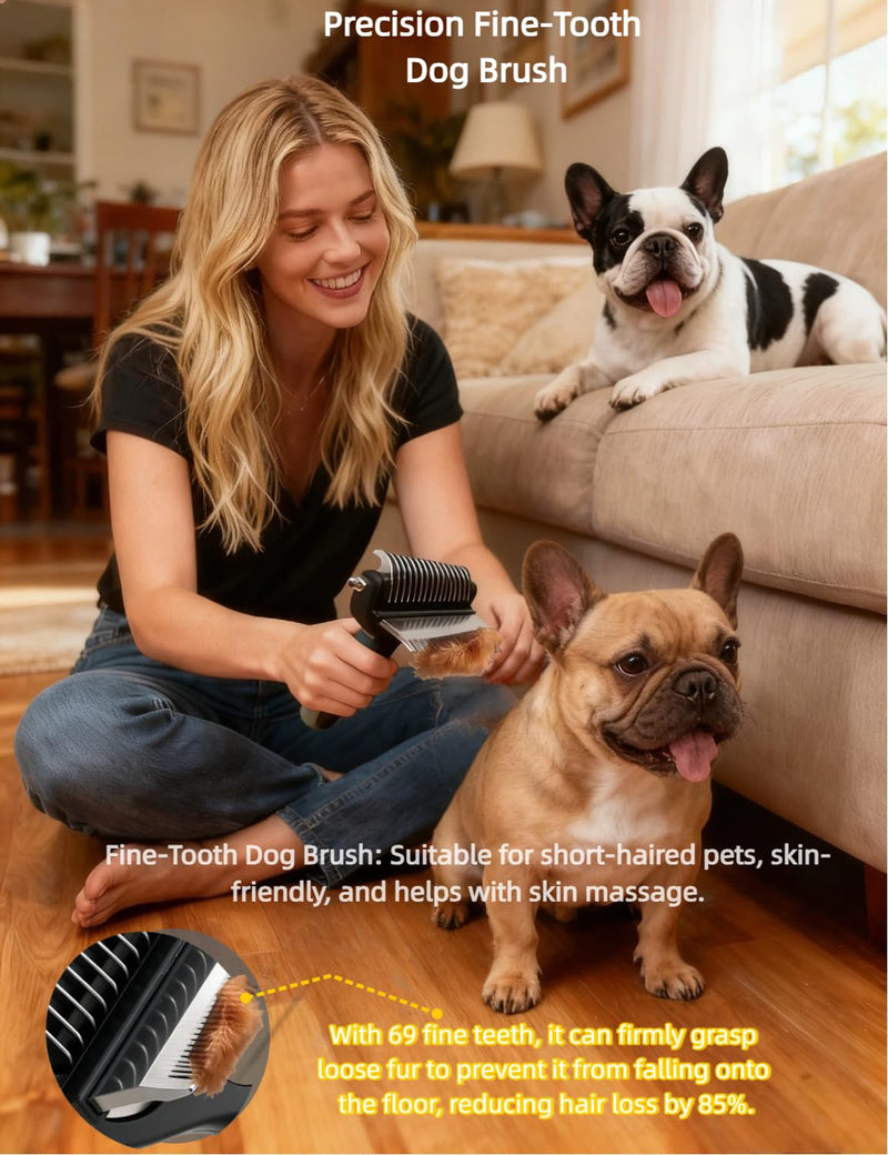 3-in-1 Deshedding Dog Brush, Deshedding Dog Grooming Brush & Undercoat Rake with Dematting Comb for medium to Large Double Coated, 3PCS, Peacock Green ? - PawsPlanet Australia