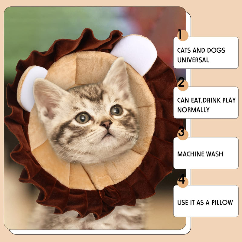 Leifide Soft Cat Cone Puppy Dog Recovery Collar Comfortable Pet Neck Cone Lightweight Adjustable Protective Cone for Cat Kitten Prevent Licking Wounds - PawsPlanet Australia