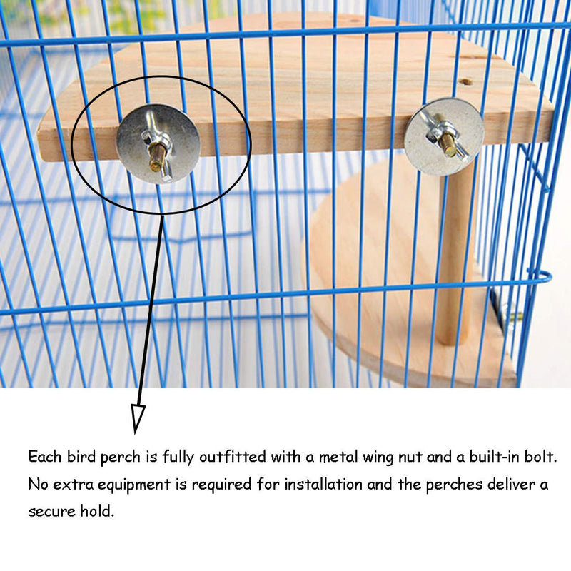 Hamiledyi Squirrel Gerbil Dwarf Wooden Platform, 2-Level of Natural Hamster Standing Platform Chinchilla Cage Accessories, Birds Perch Parrots Activity Playground - PawsPlanet Australia