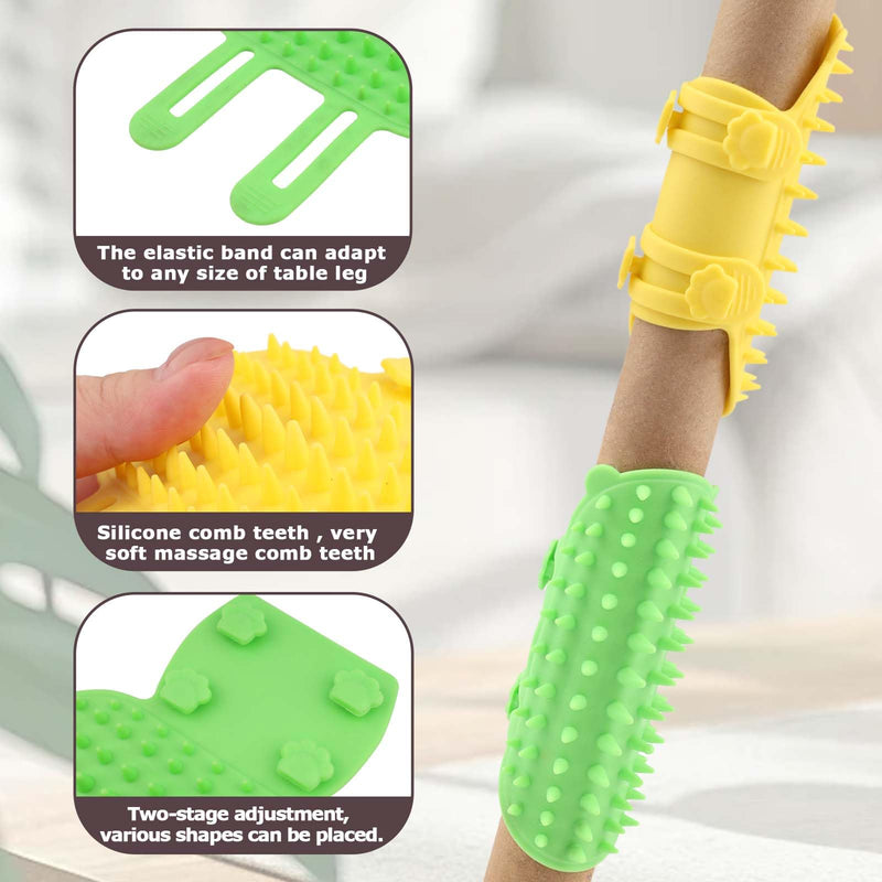 Cat Self Groomer Scratcher Adjustable - 4 PCS Adjustable Silicone Scratcher & Massager for Indoor Cats Corner, Soft Pet Face Groomer, Silicone Cat Face Scratchers for Long & Short Haired Pets - PawsPlanet Australia