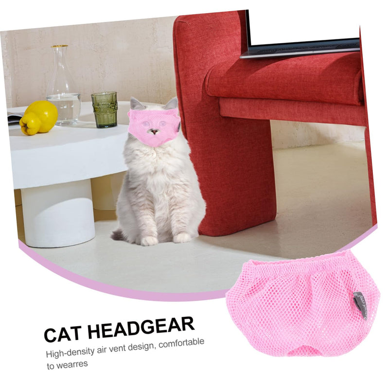HOMSFOU Breathable Polyester Cat Muzzle Cover with Practical Mouth Protection for Home and Kittens for Safe Care and Treatment