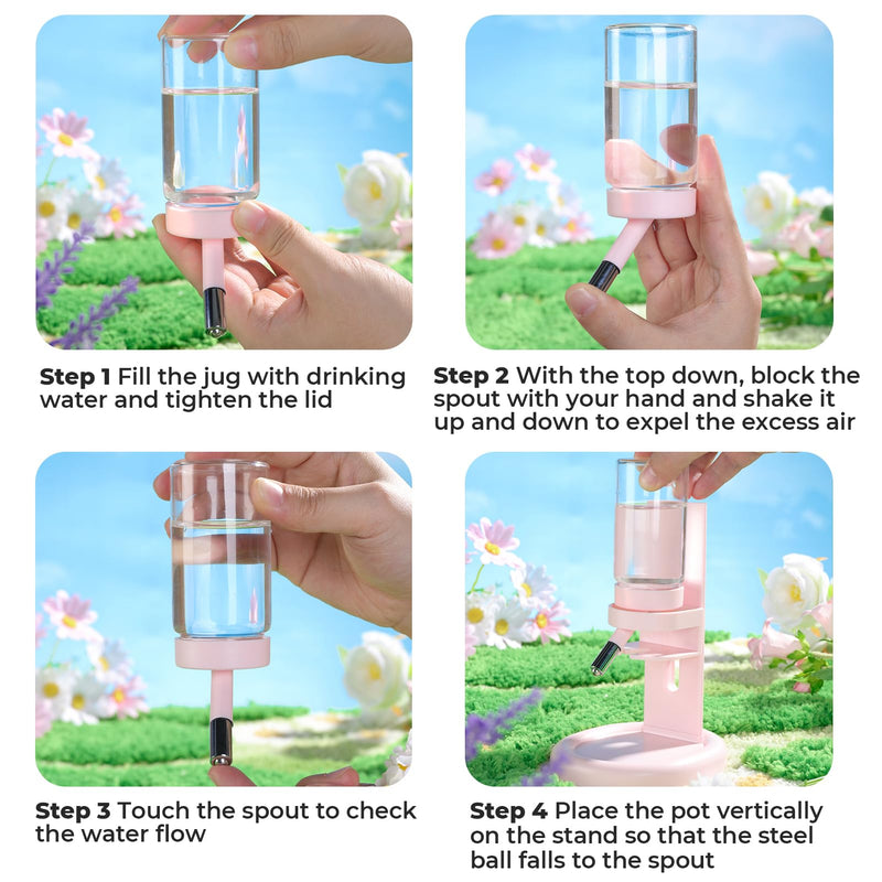 mini&moe Hamster Water Bottle No Drip – 4 oz Guinea Pig Water Bottle for Glass Tank with Adjustable Stand, Leak Proof Small Animal Water Dispenser for Cage for Gerbil Chinchilla Ferret Hedgehog - PawsPlanet Australia