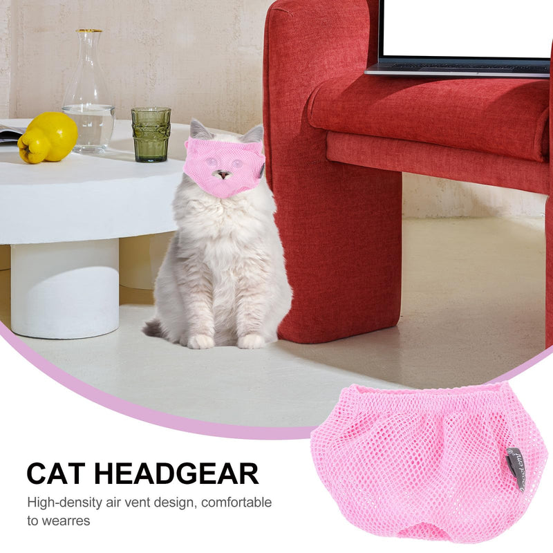 Uonlytech Breathable, Safe and Washable Protective Polyester Cat Muzzle for Cats for Grooming and Vet Visits