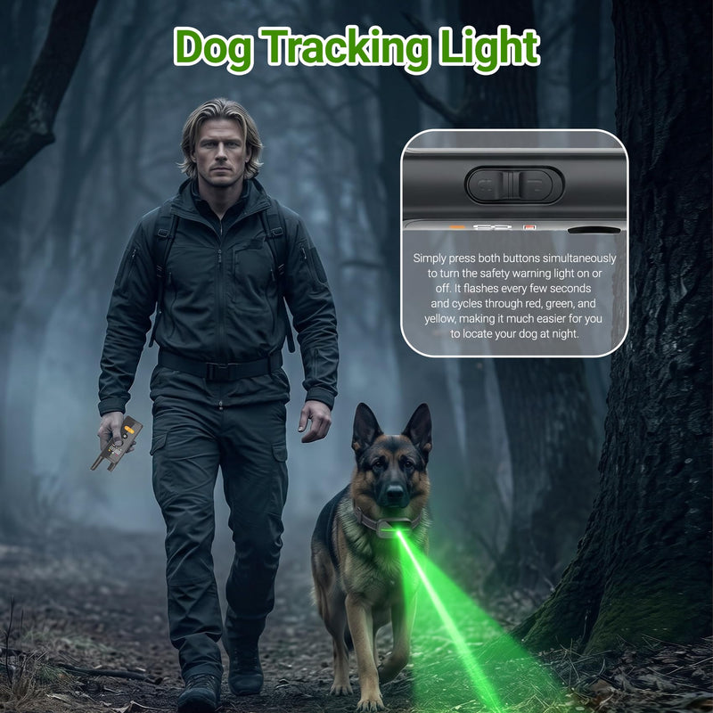 Dog Electric Collar with Remote, IP67 Waterproof Shock Collar for Dogs, 3300FT Range, 4 Training Modes Strong Shock, LED Light, Adjustable Collar Black-520