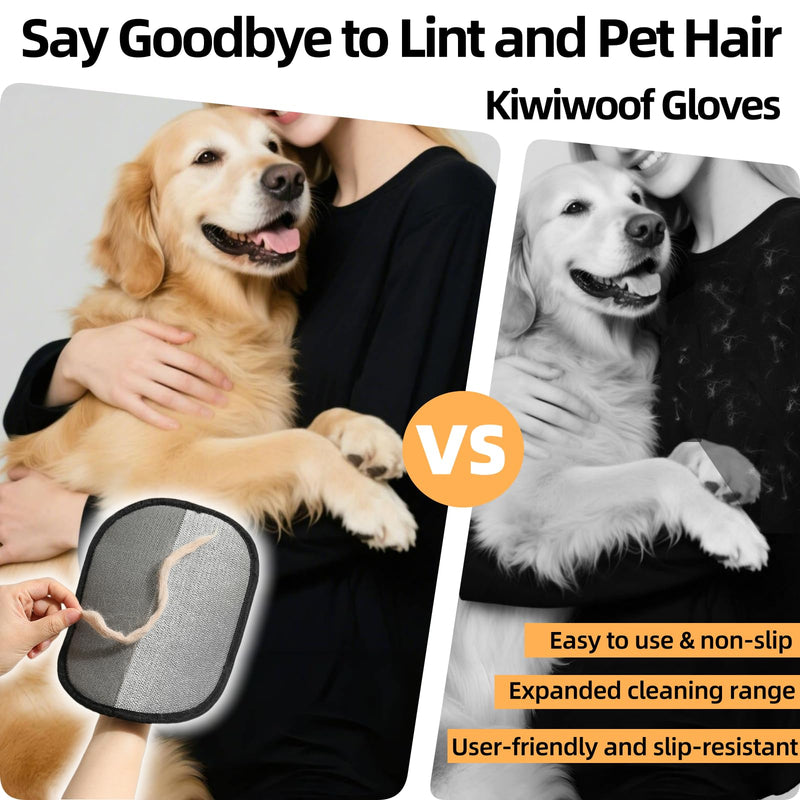 2Pcs Electrostatic Pet Hair Removal Gloves for Cats & Dogs,2025 New Upgraded Reusable Quick De-Shedding Grooming Gloves,Animal Fur Remover Tool for Couch,Carpet,Furniture, Car Seat,Clothing,Curtain 2pcs-Yellow-Blue - PawsPlanet Australia