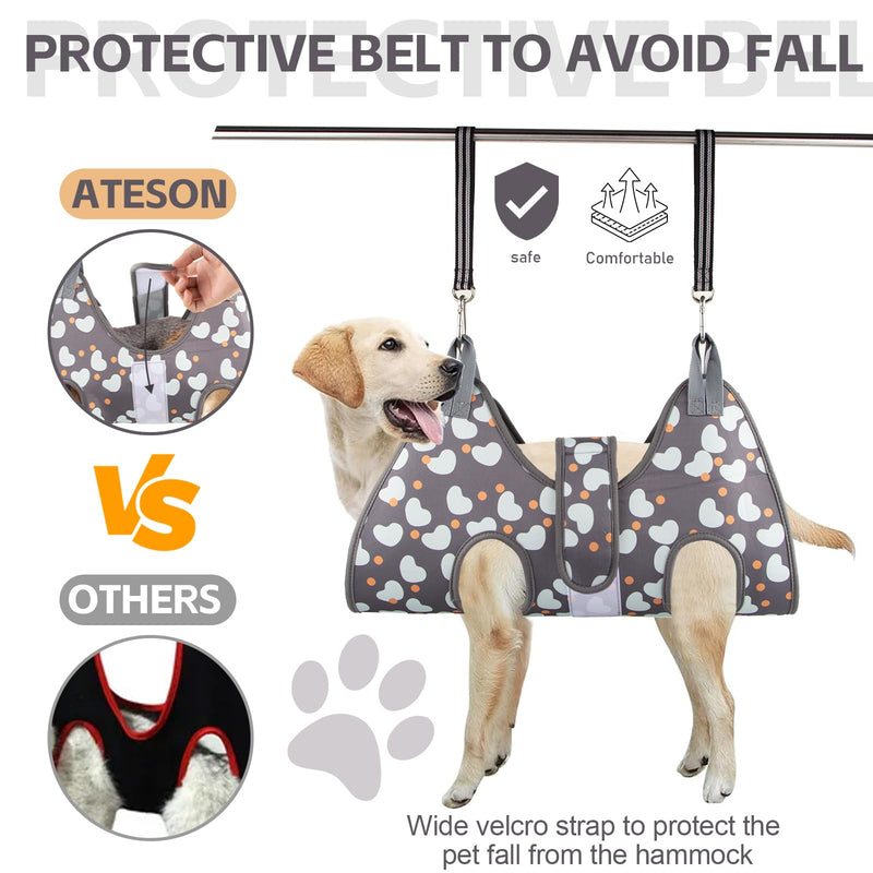 Dog Grooming Hammock Harness for Medium Dogs Nail Trimming, Dog Sling for Cutting Nails, Dog Hanging Holder Hanger for Clipping Nails with Nail Clippers, Nail File M for Medium Dogs 55LB - PawsPlanet Australia