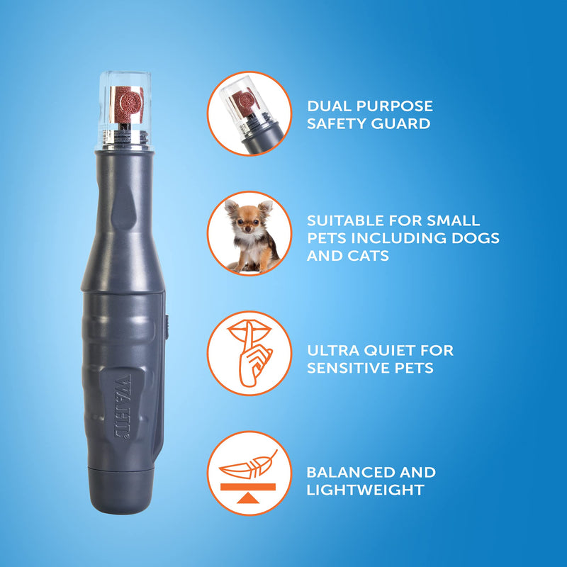 Wahl Battery Nail Grinder, Claw File for Pets, Battery Powered, Pet Nail Trimmer, Dog Claw File, Animal Grooming Tools, Smoothing Pet Nails, Paw Grooming