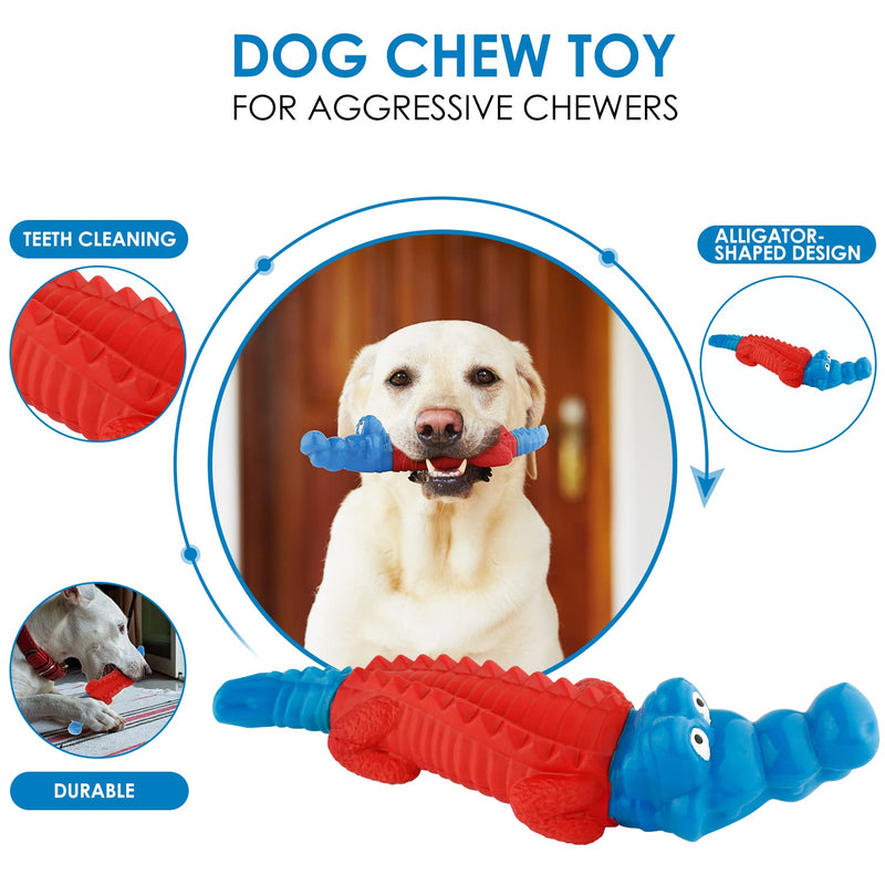 PETIZER Dog Toys for Aggressive Chewers, Non Squeak Dog Chew Toys, Interactive Dog Toys, Dog Teething Toys Made with Nylon and Rubber for Small/Medium/Large Dogs - PawsPlanet Australia