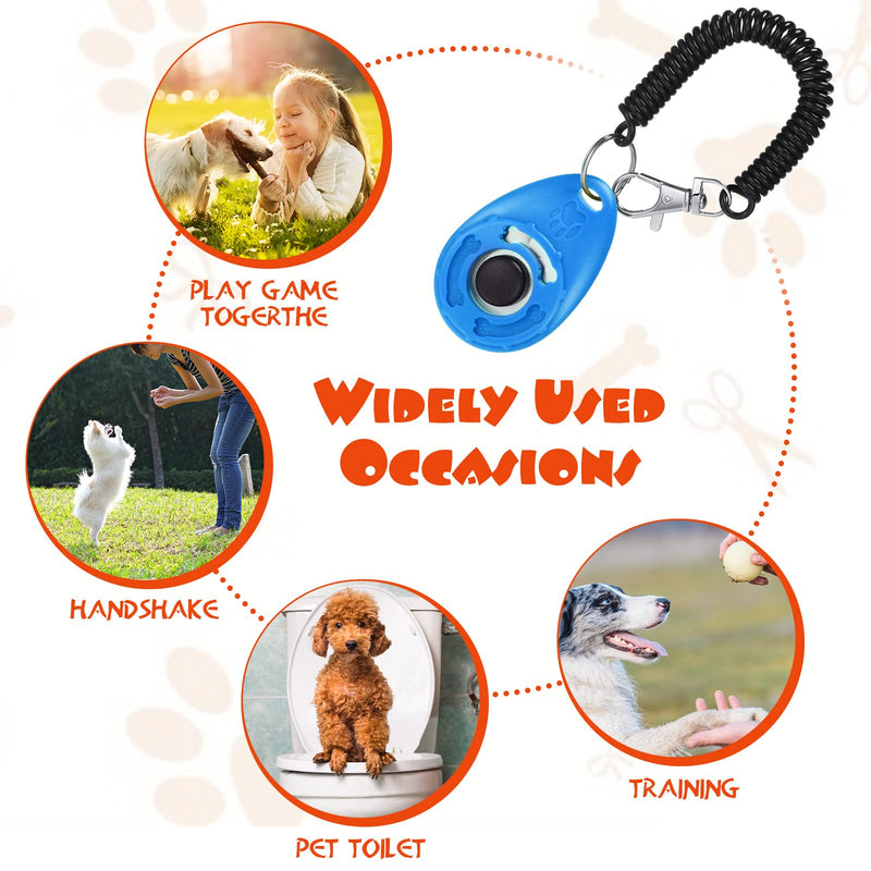30 Pcs Dog Training Clicker Pet Training Clicker with Wrist Strap Dog Clicker Cat Clicker Pet Clicker Bird Clicker Puppy Training Supplies for Dogs Cats Horses Birds Behavioral Training Accessories - PawsPlanet Australia
